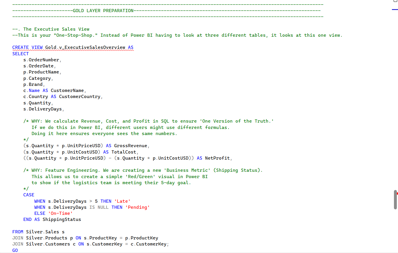 SQL Transformation Logic
